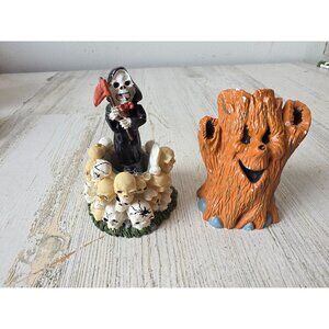 Grim reaper bobblehead village skull tree vintage people accessory grim reaper